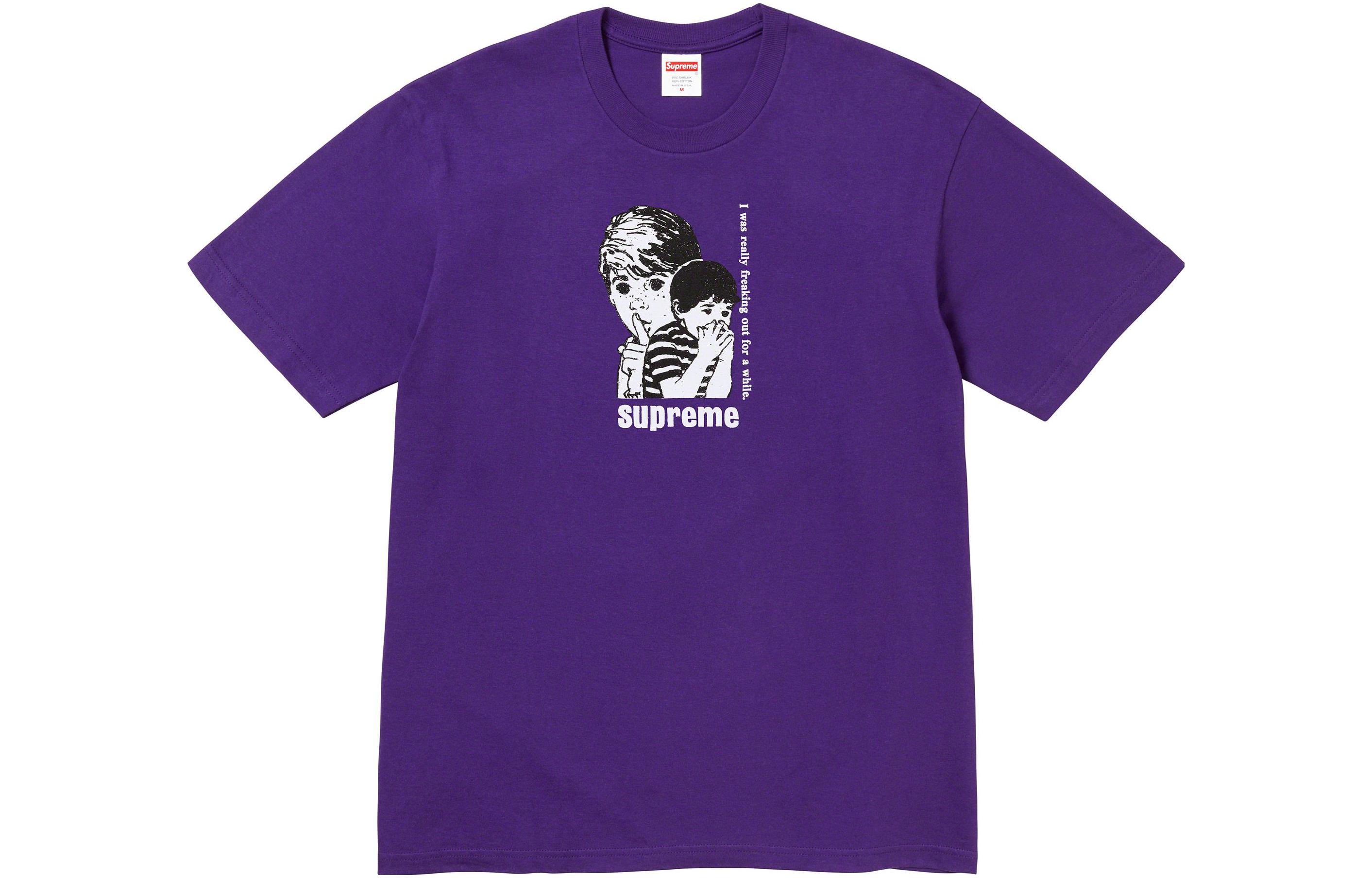 Tシャツ・カットソー Supreme Freaking Out T-Shirt White Supreme Freaking Out Tee Black Men's - FW23 - US