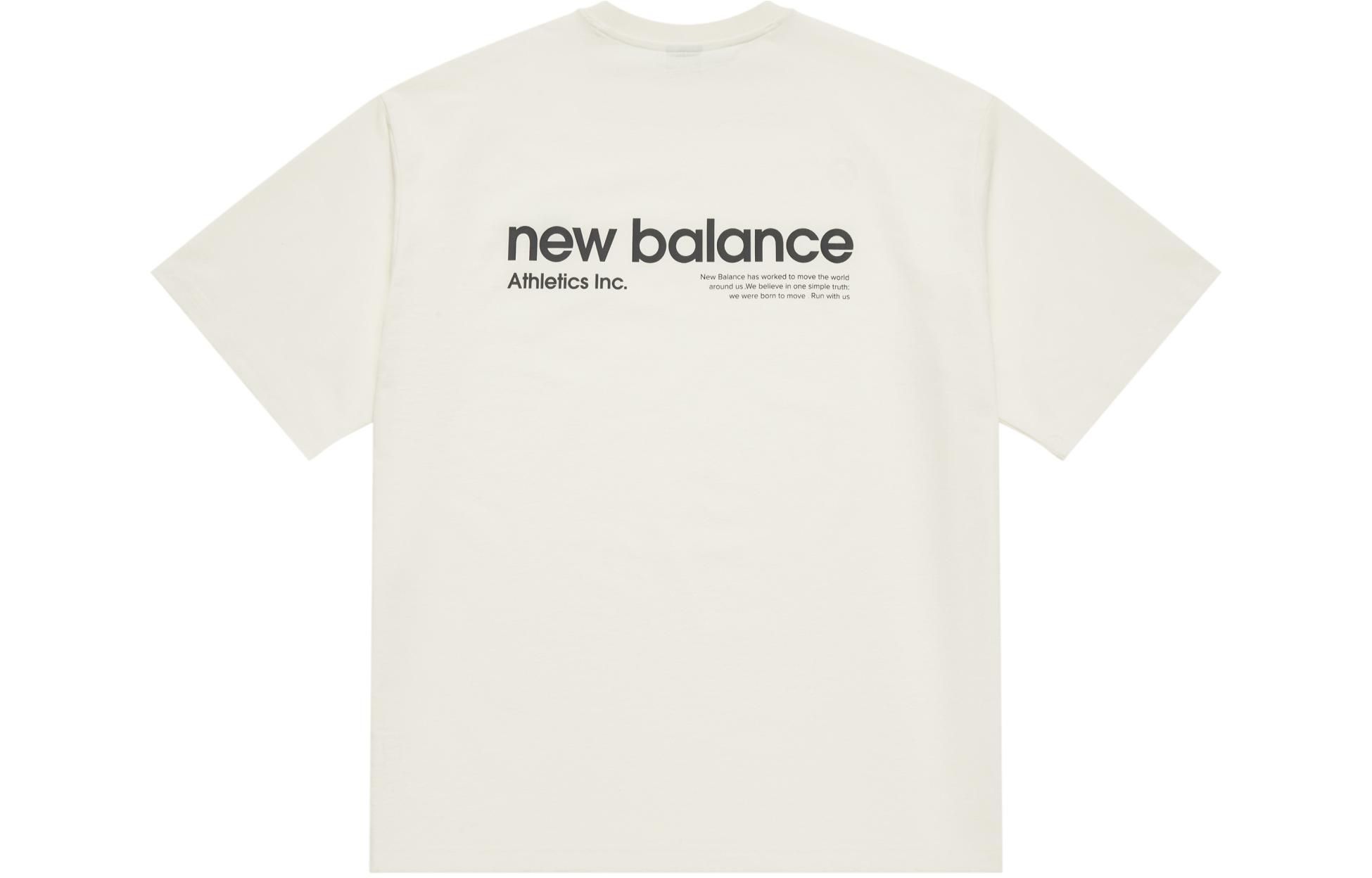 New Balance T-Shirts Unisex Ivory White - POIZON