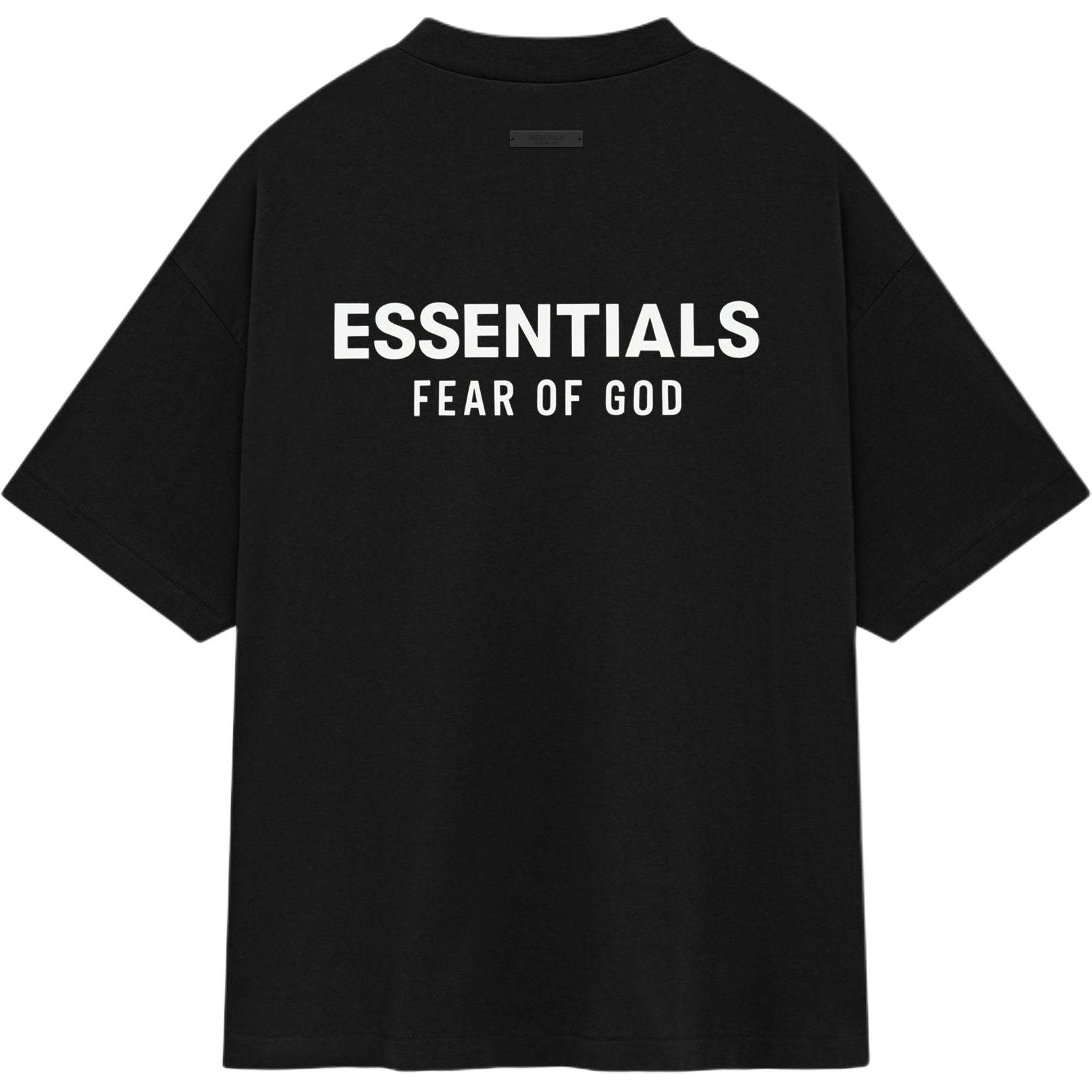 Fear of God Essentials FW19 Boxy Logo White Logo Tee FOG-FW19-18