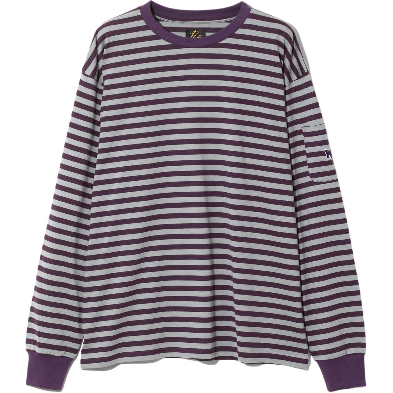Tシャツ・カットソー Needles SS25 Shirts (QV432 C PURPLE) NEEDLES 25SS Track Crew Neck Shirt Poly Smooth Purple