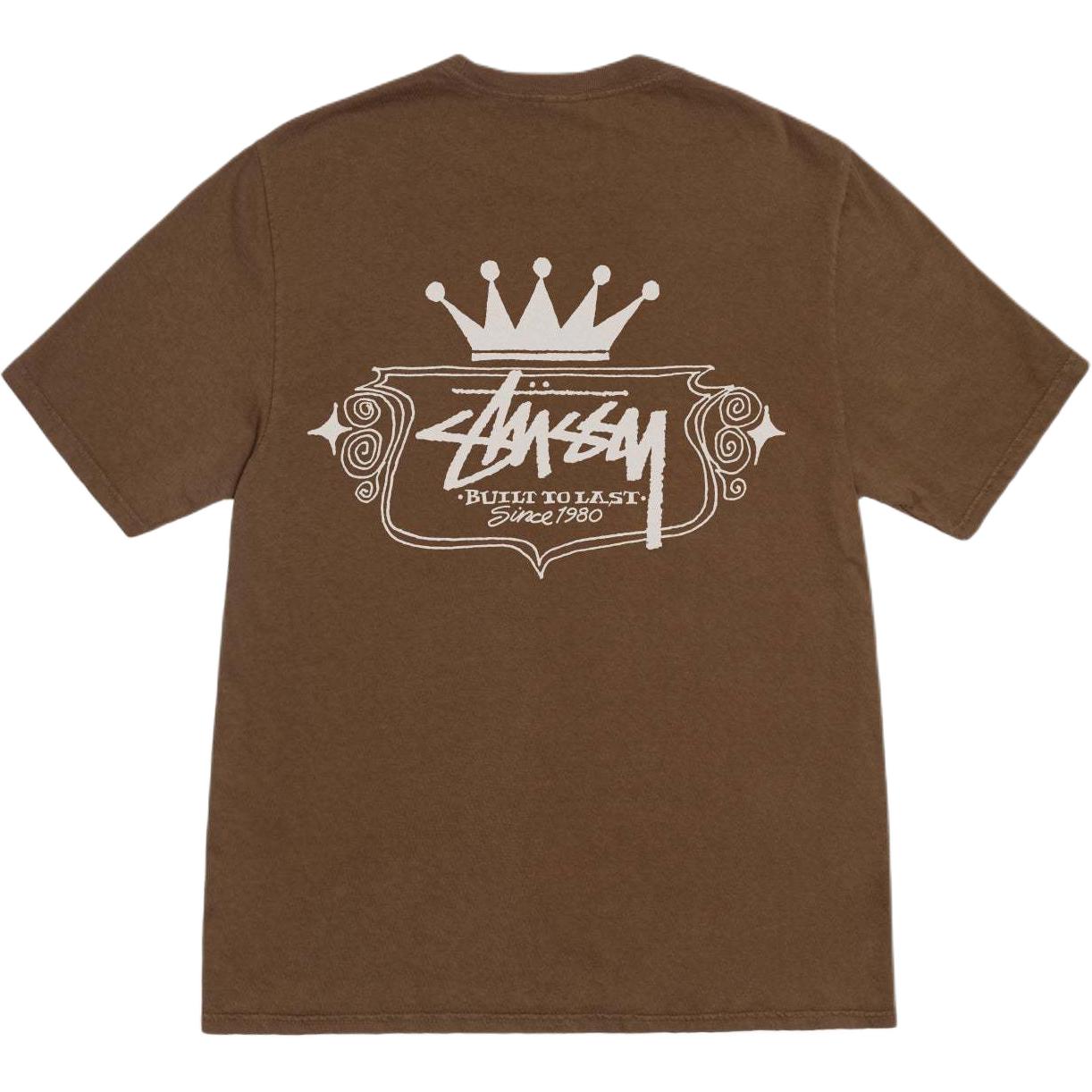 Stussy Built to Last Pigment Dyed Tee Olive M - POIZON
