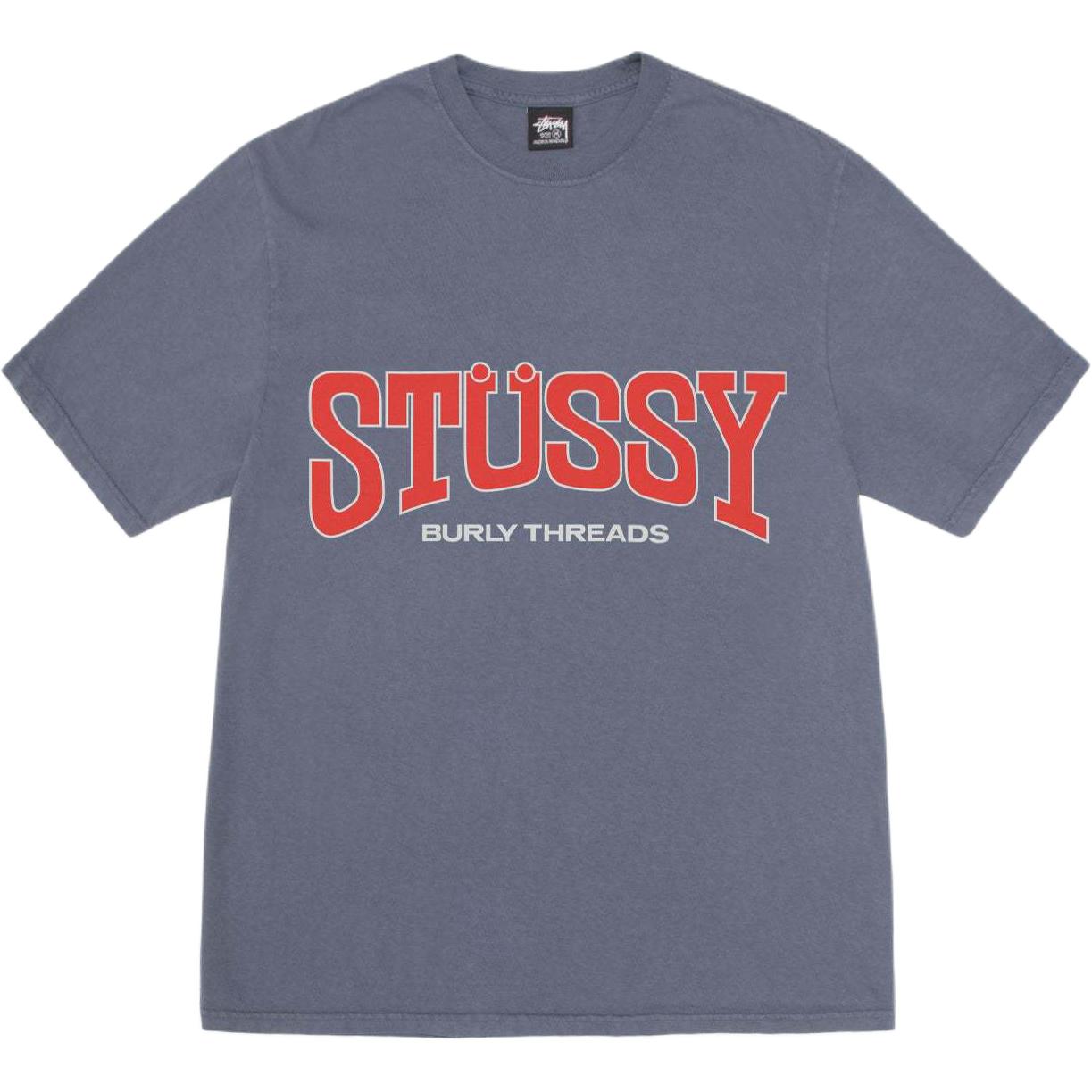Stussy Burly Threads Pigment Dyed Tee White L - POIZON