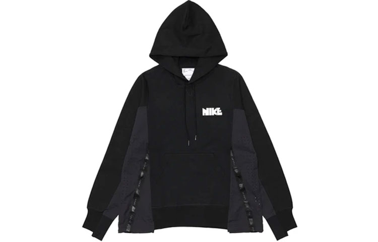 NIKE Sacai Hoodie コラボ パーカー ブラック Lサイズ