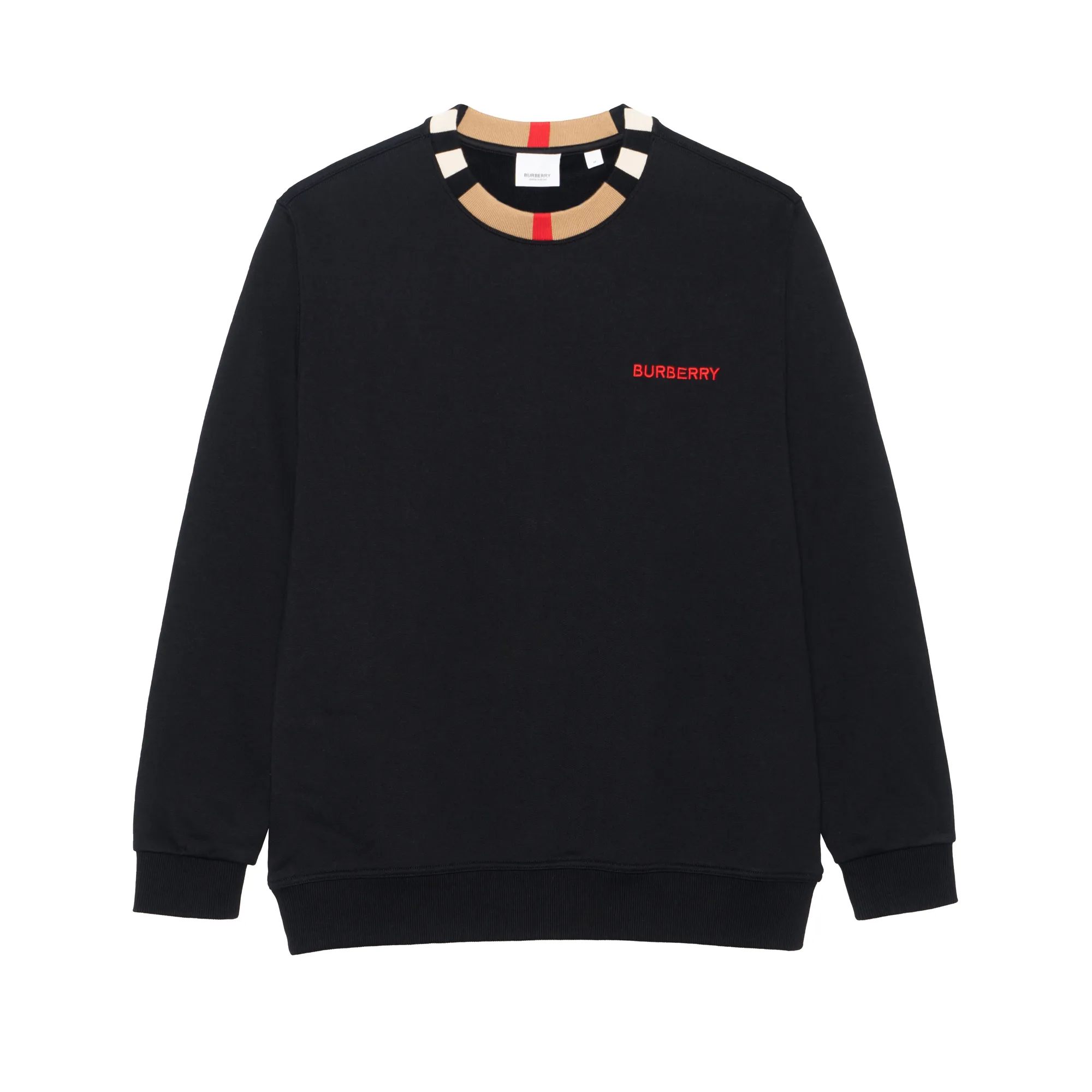 【関込・国内送】Burberry Round Neck Sweatshirt Burberry - Cotton crew-neck sweatshirt black - The Corner