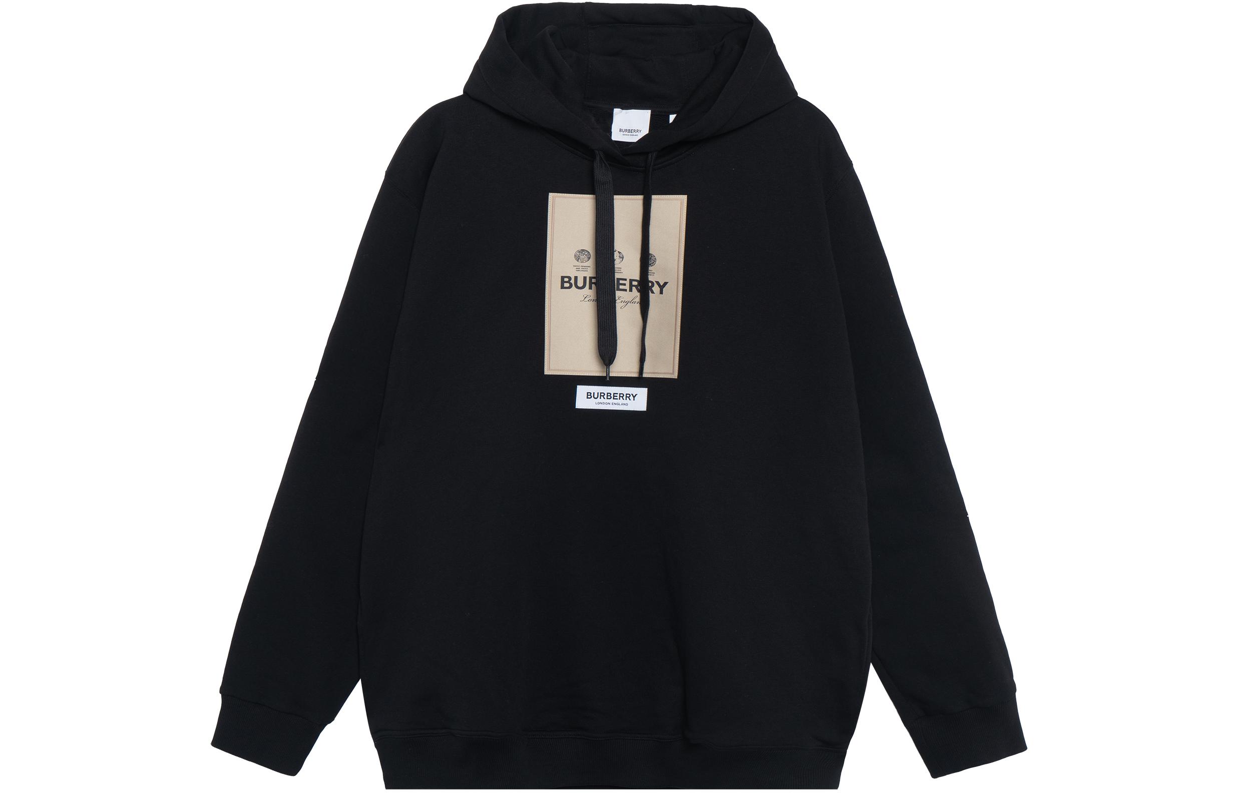 Burberry Owie Label Logo Hoodie - POIZON
