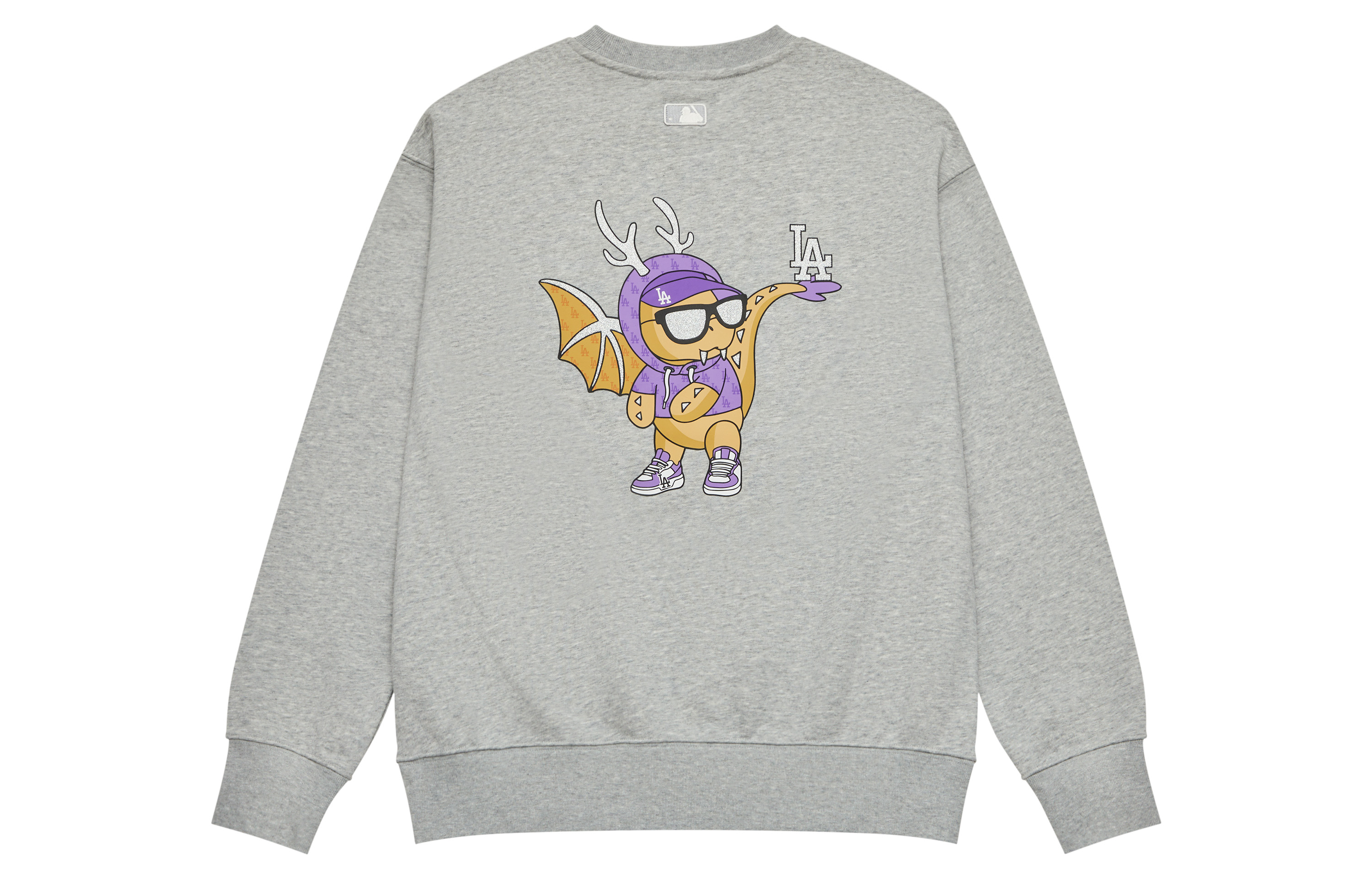 MLB Los Angeles Dodgers Sweatshirts Unisex Gray - POIZON