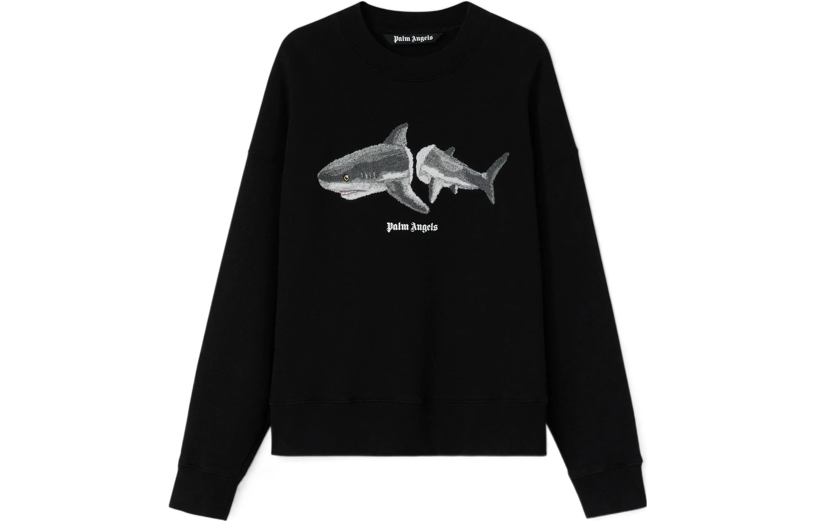 PALM ANGELS シャーク スウェット Palm Angels Split Shark crew-neck Sweatshirt | Black