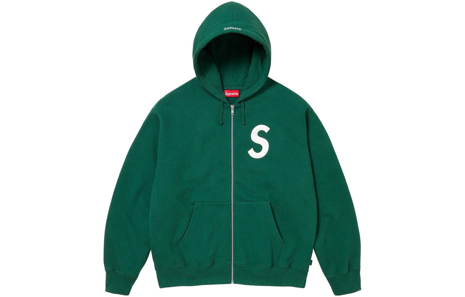Supreme S Logo Zip Up Hooded Sweatshirt (FW23) - $168