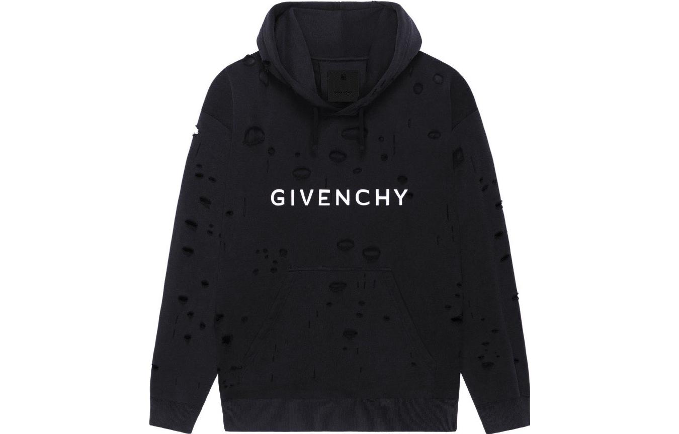 【送料&関税込】Givenchy Logo Hole Hoodie Givenchy Classic Fit Hole Hoodie - POIZON