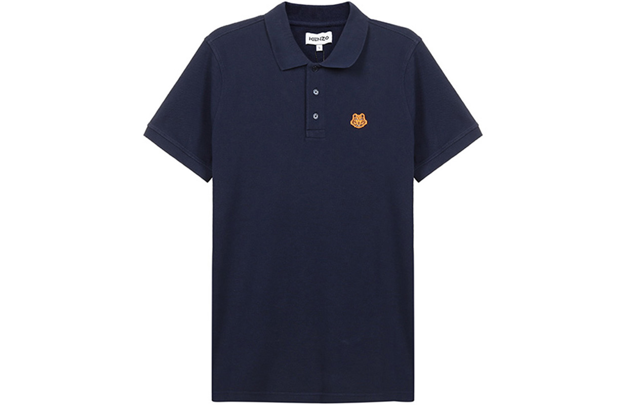 KENZO Classic Tiger Head Polo Shirts Men Dark Blue - POIZON KENZO Classic Tiger Head Polo Shirts Men Dark Blue - POIZON