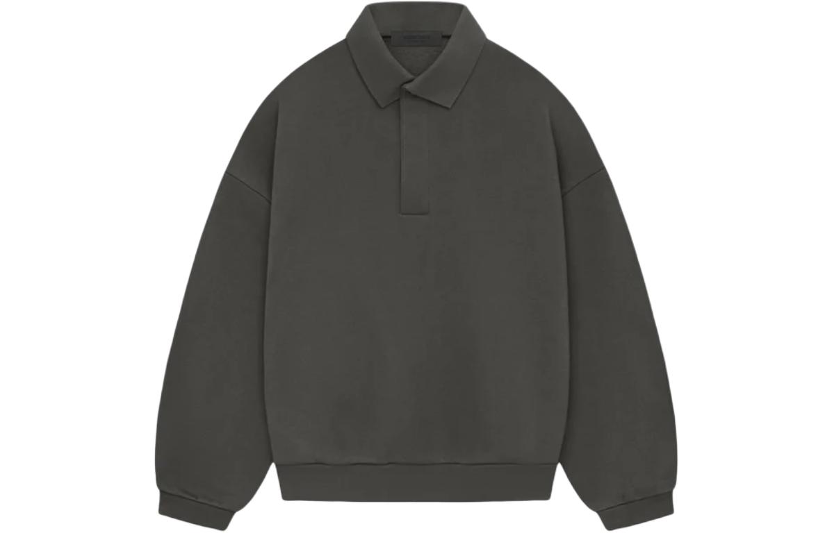 国内発送☆FEAR OF GOD☆LONGSLEEVE POLO/INK Fear of God Essentials SS24 Longsleeve Polo Shirt Men's Ink