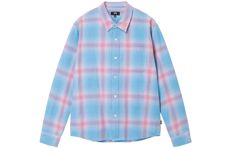 Stussy Hellshire Plaid Shirt Gray S - POIZON