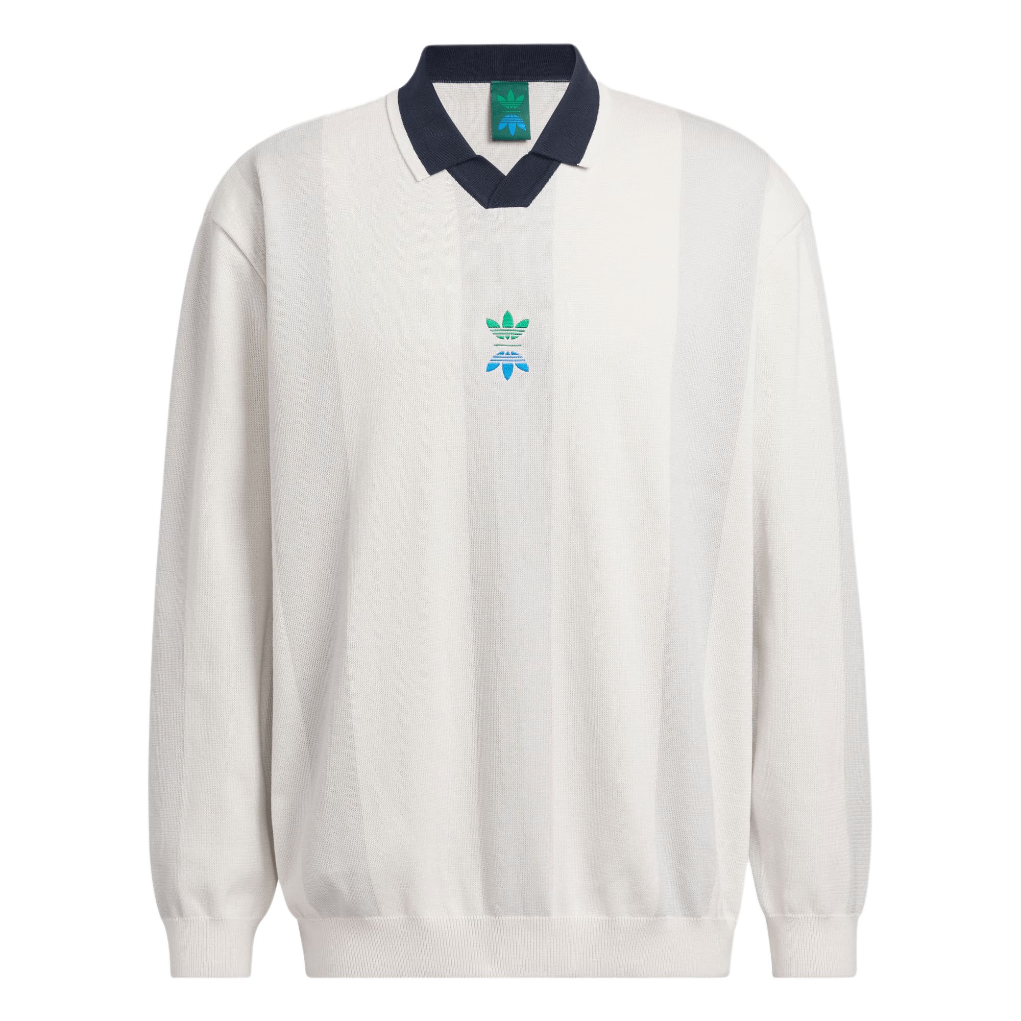 adidas Golf Shirt - Rolling Links LS Knit Polo - Chalk White