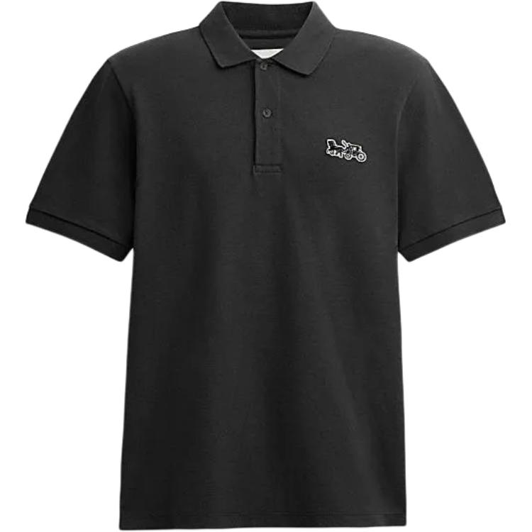 COACH Polo Shirts Men Black - POIZON
