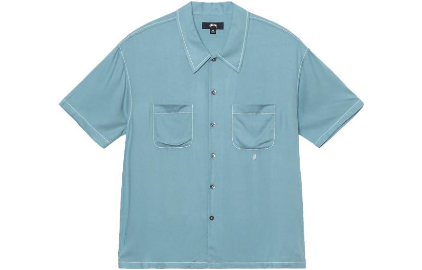 Stussy Contrast Pick Stitched Shirt - POIZON