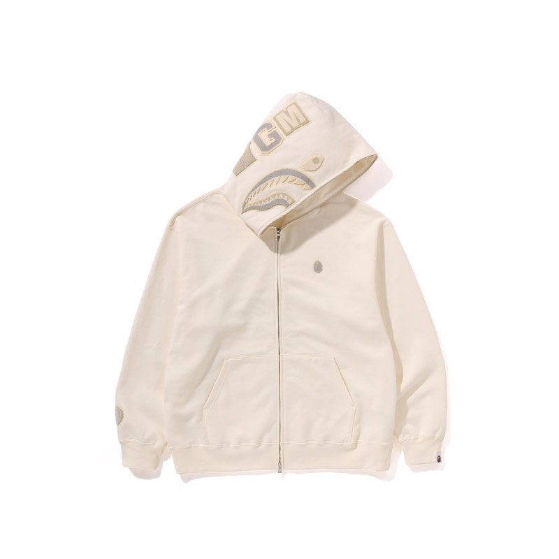 A BATHING APE Ape Head One Point Shark Zip Hoodie Pink PKX