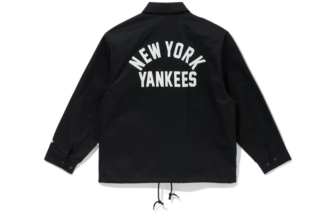 New Era X MLB SS23 NEW YORK YANKEES MLB COACH BLACK JACKET New Era X MLB SS23 NEW YORK YANKEES MLB COACH BLACK JACKET