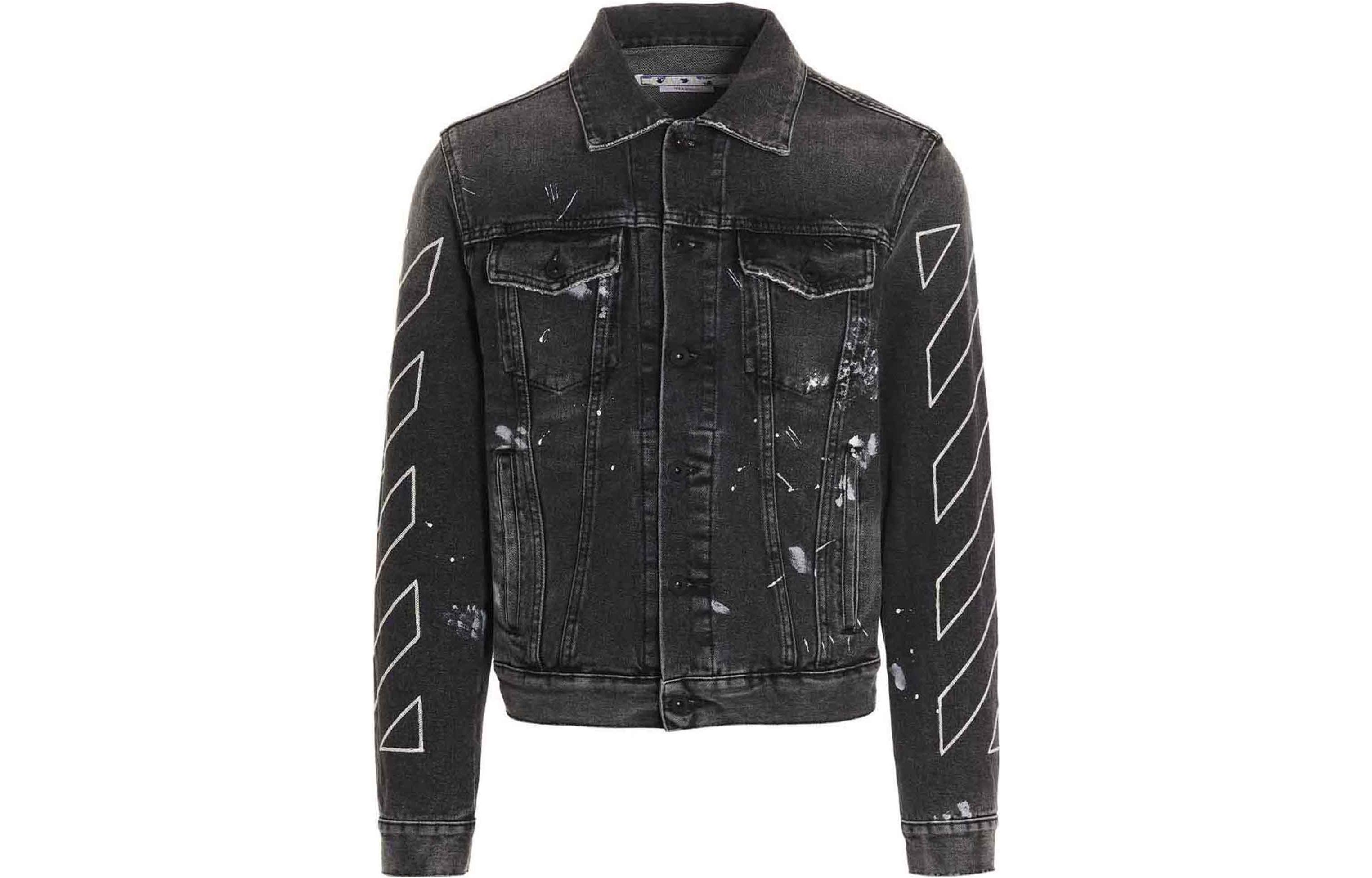 ジャケット Off-White 'Motorcycle' denim jacket OFF WHITE Motorcycle Denim Jacket | SportsDirect.com USA