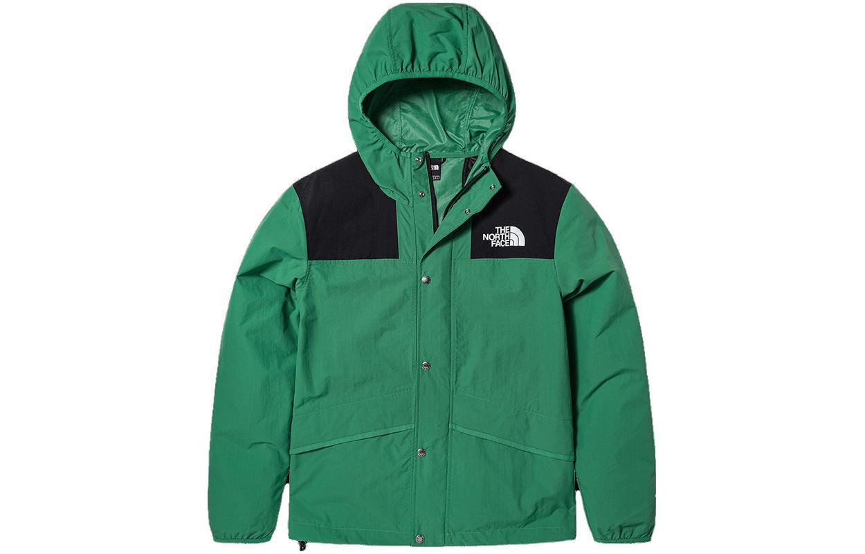 THE NORTH FACE Men's Logo Print Color Block Zip-Up Hooded