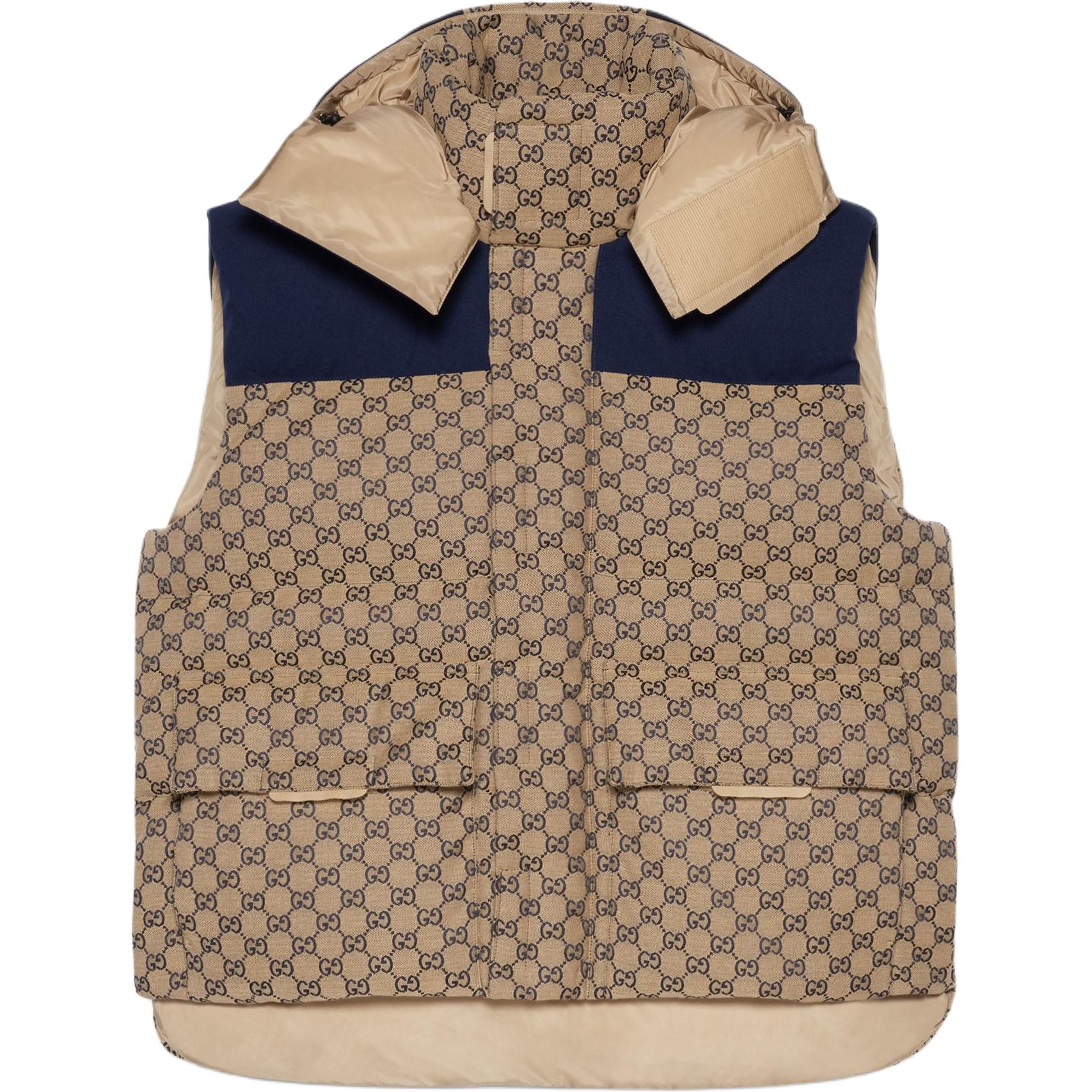 GUCCI Gg Canvas Down Vest With Detachable Hood - Cheap Rcj