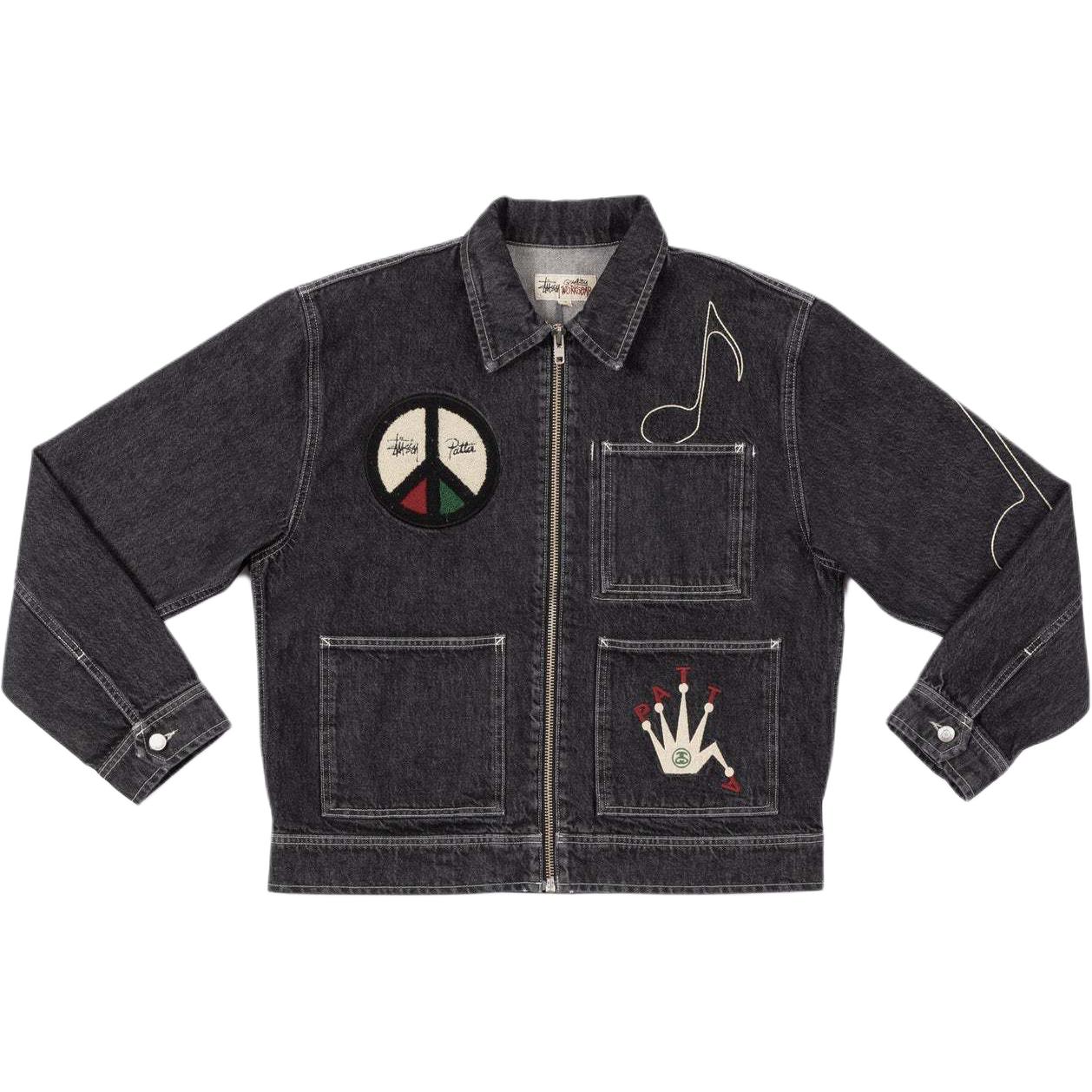 ジャケット・アウター STUSSY ZIP WORK JACKET CITY LINK DENIM 国内配送 送料関税込 STUSSY ZIP WORK JACKET CITY LINK DENIM