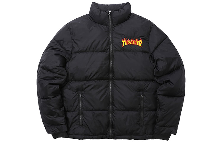 THRASHER ウェア Thrasher Pentagram Black Vintage Jacket Coach's Snap Front