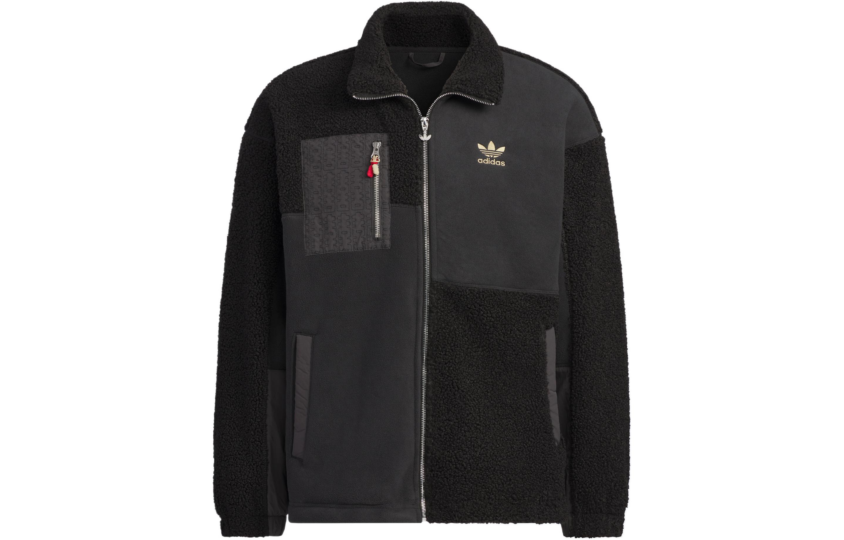 Adidas Originals PF Sherpa Velvet Jackets Men Black L - POIZON