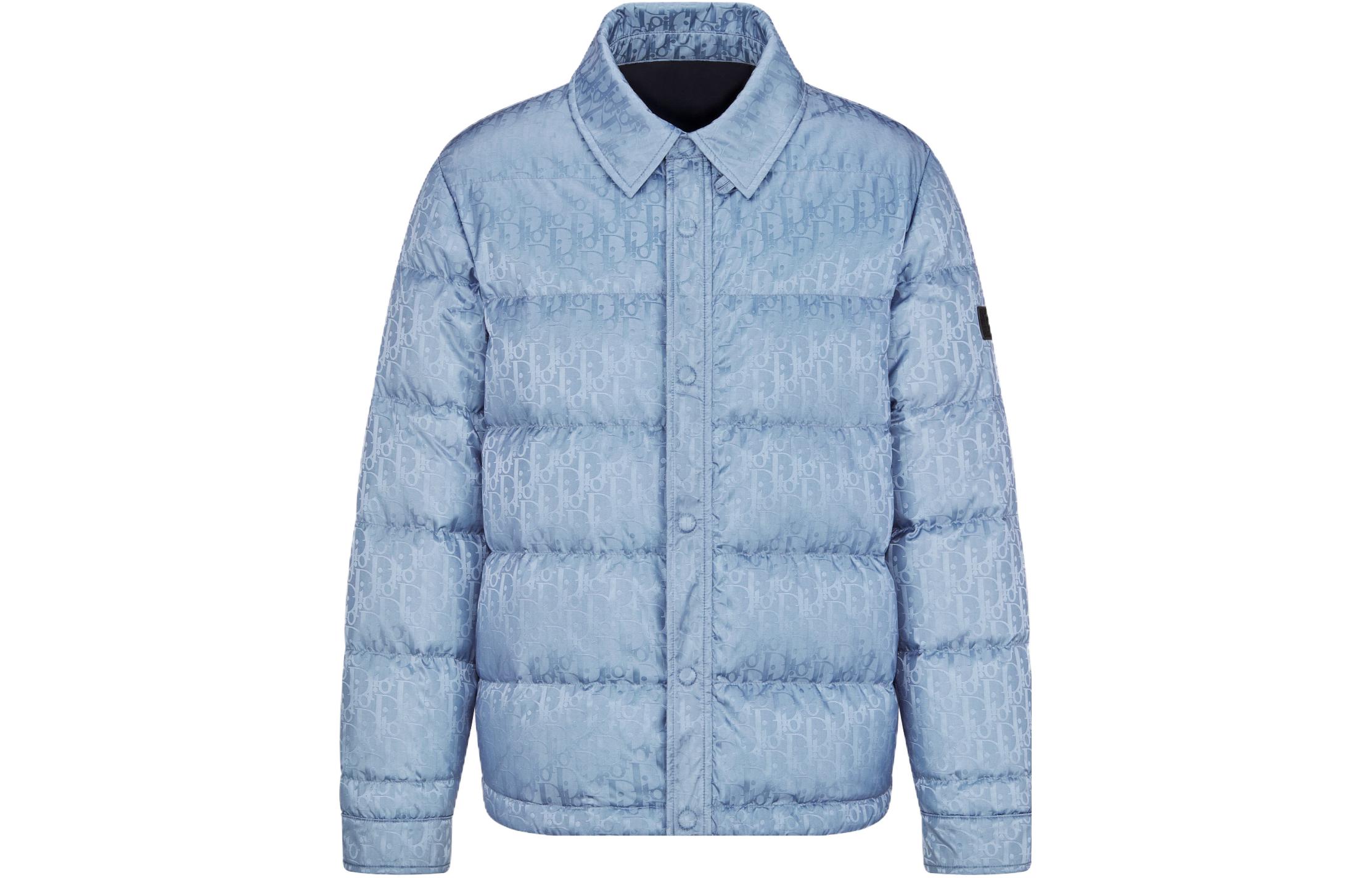 DIOR FW23 Down Jacket Coat Men's Blue - POIZON