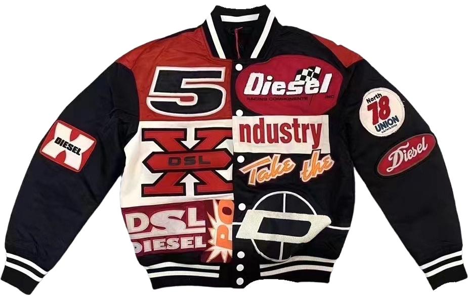 DIESEL Baseball Jacket Men's Black - POIZON