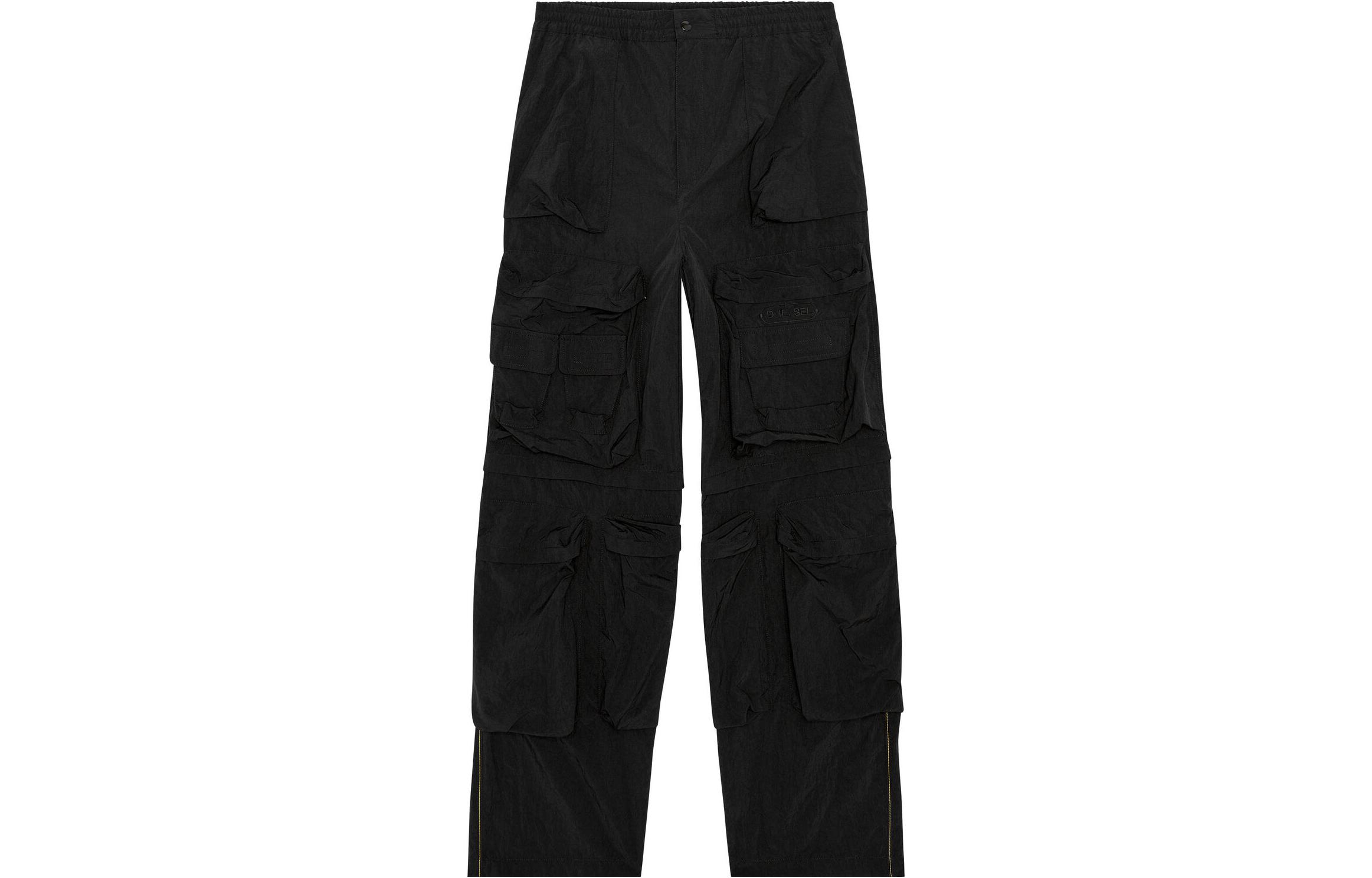 DIESEL Wrinkled Cargo Pants - POIZON