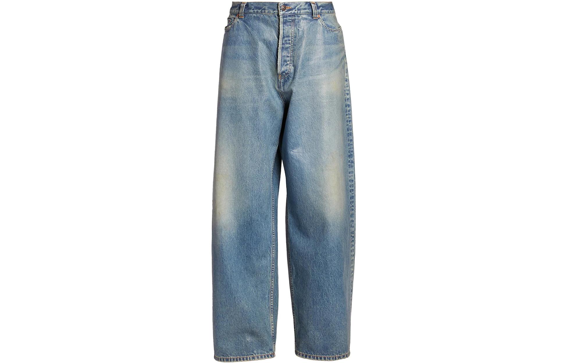 Balenciaga Baggy Liquid Denim Jeans - POIZON