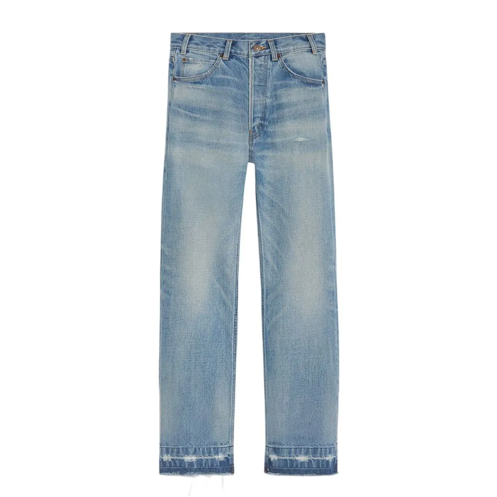 デニム・ジーパン Celine Wesley Jeans In Rider Wash Denim CELINE Wesley Released Hem Jeans - POIZON