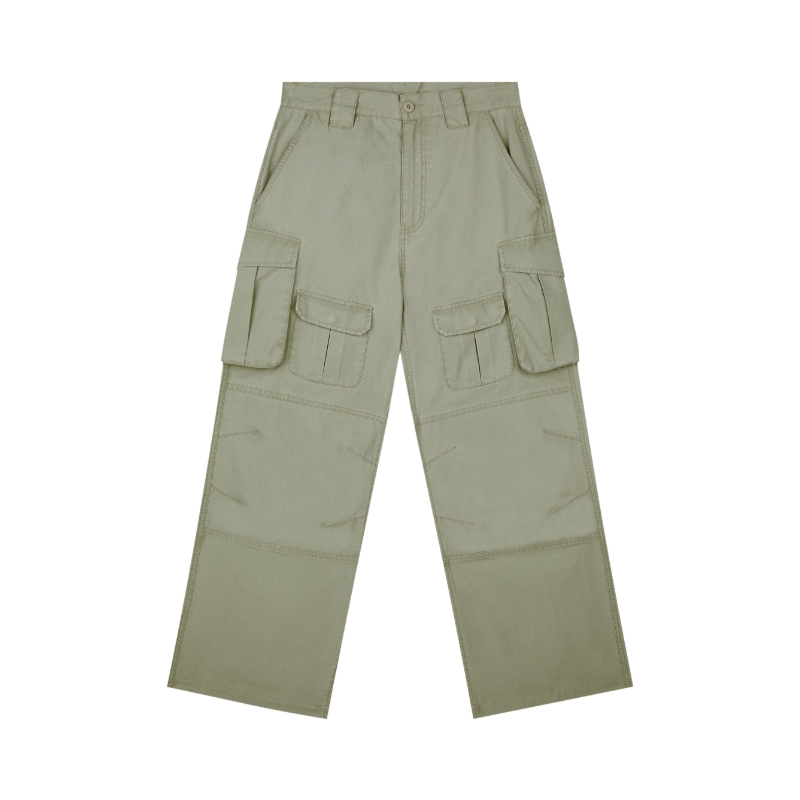 【SATIIIZ】Bade Washing Cotton Banding Cargo Pants SATIIIZ】Bade Washing Cotton Banding Cargo Pants