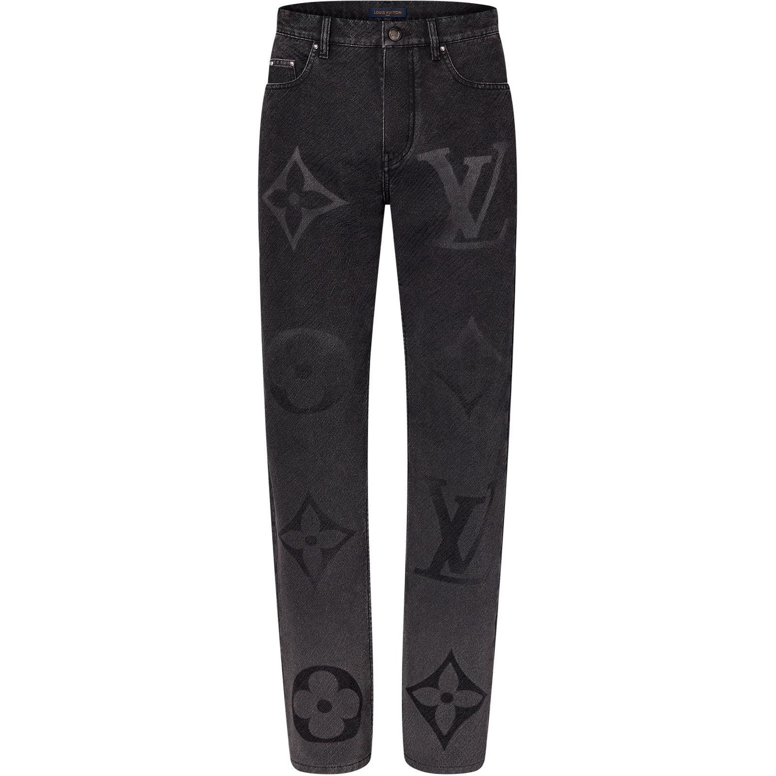 LOUIS VUITTON Monogram Denim Pants - POIZON