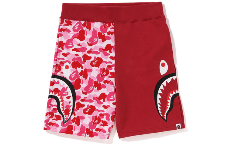 A BATHING APE Abc Camo Side Shark Sweat Shorts - POIZON