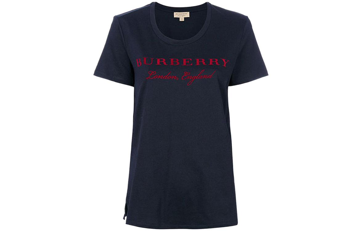 Burberry Regular T-Shirt Women's Sea Blue - POIZON