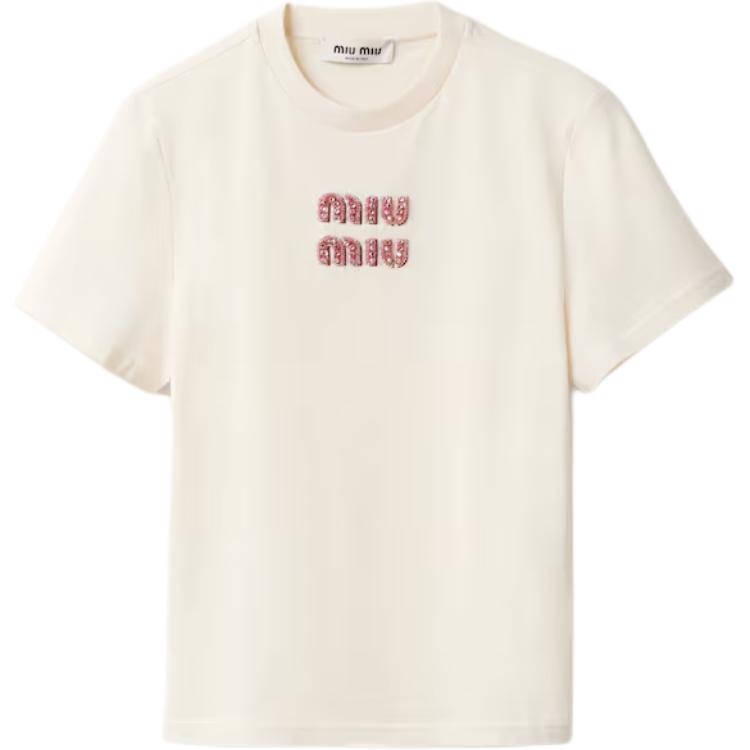 MIU MIU T-Shirts Women's Beige - POIZON