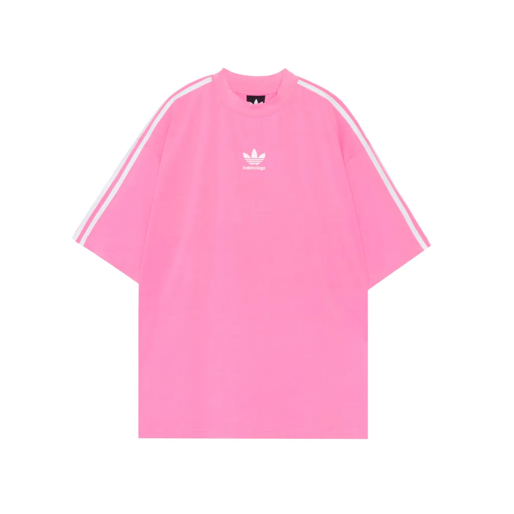 新品★BALENCIAGA■ロゴ入りTシャツ Dress Lignt Pink White Balenciaga T-shirt with embroidered logo | Women's Clothing