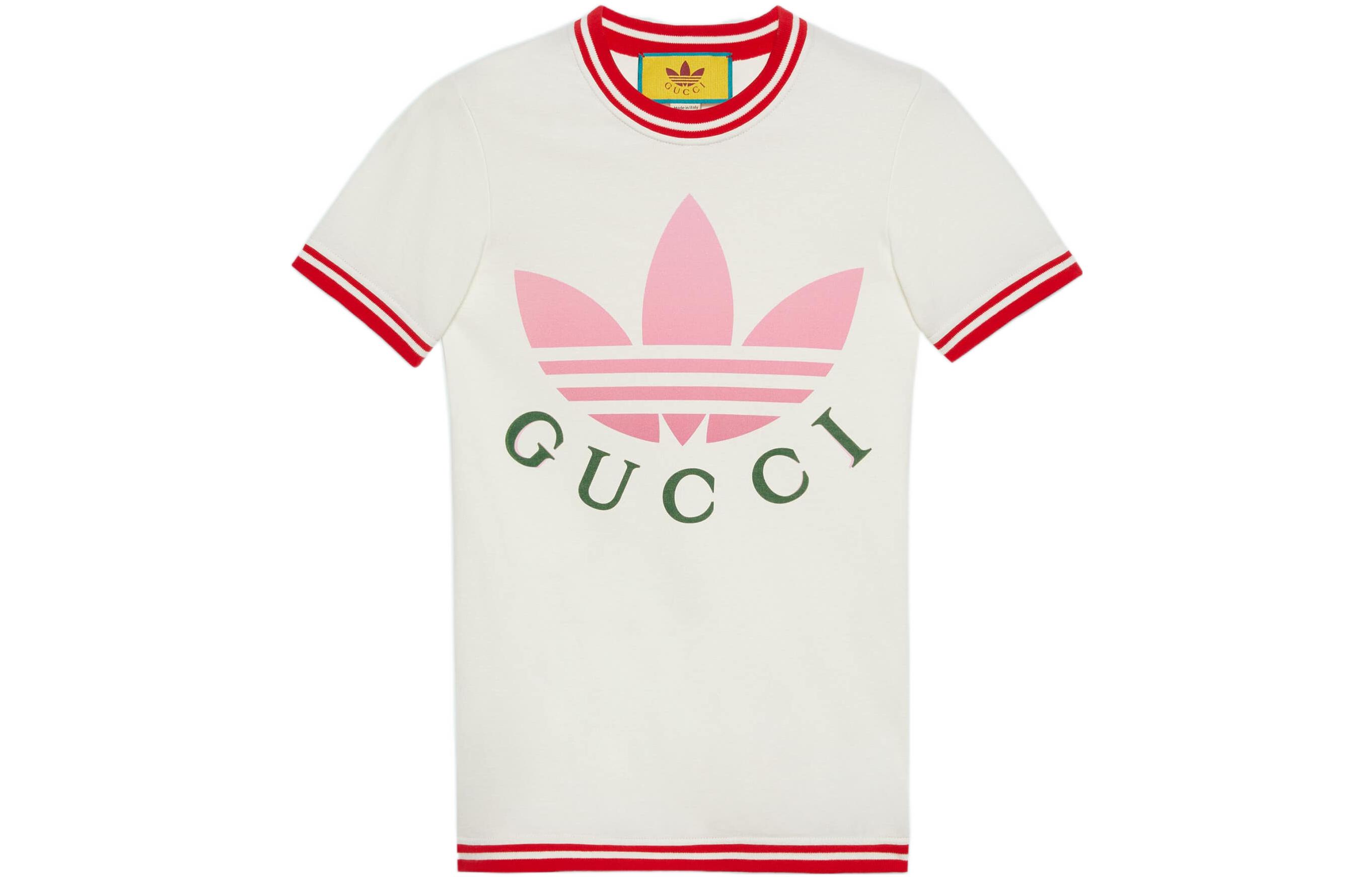 Adidas Originals X GUCCI T-Shirts Women's White - POIZON