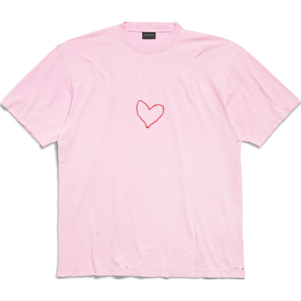Tシャツ・カットソー BALENCIAGA Woman T-Shirt Pink 783399TSVD5 2014 Women's Balenciaga Nail Polish Cropped T-shirt in Baby Pink