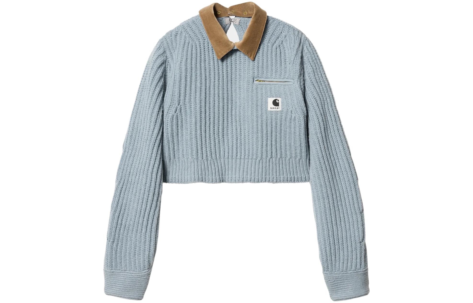 Sacai X Carhartt Wip Women's Knit Detroit Pullover Light