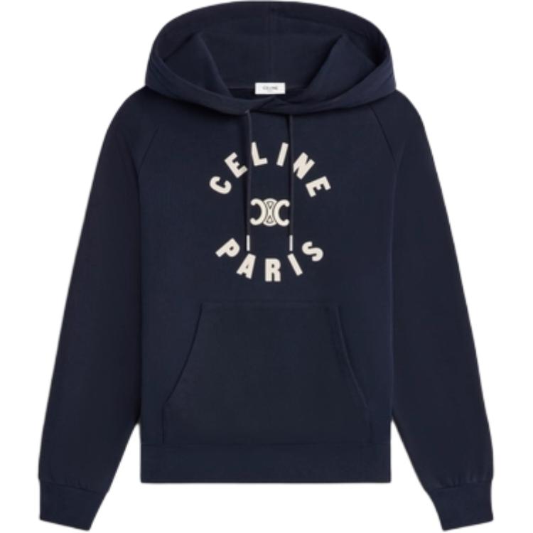 CELINE Triomphe Hoodie in Cotton Fleece - POIZON