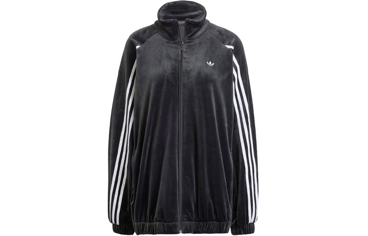 Adidas Originals Velvet Jackets Women's Black - POIZON