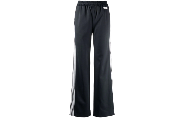 MOI モイ NAVAL PANTS MIU MIU FW21 Knitted Sports Pants Women's Navy Blue - POIZON