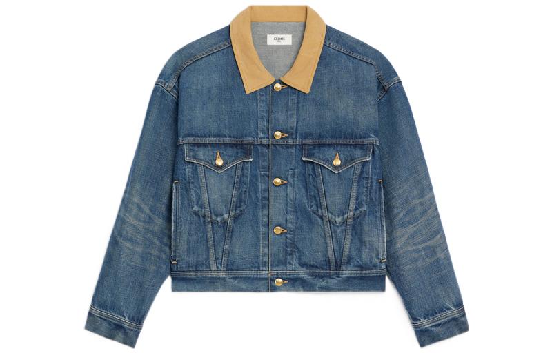 CELINE Denim Jackets Women's Blue - POIZON
