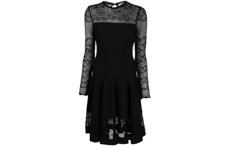 Alexander McQueen Long-Sleeved Dresses Women's Black - POIZON