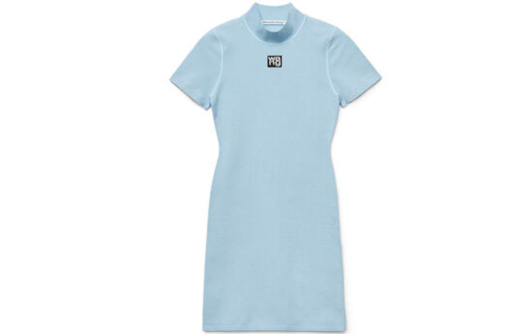 Alexander Wang Short-Sleeved Dresses Women's Haze Blue - POIZON