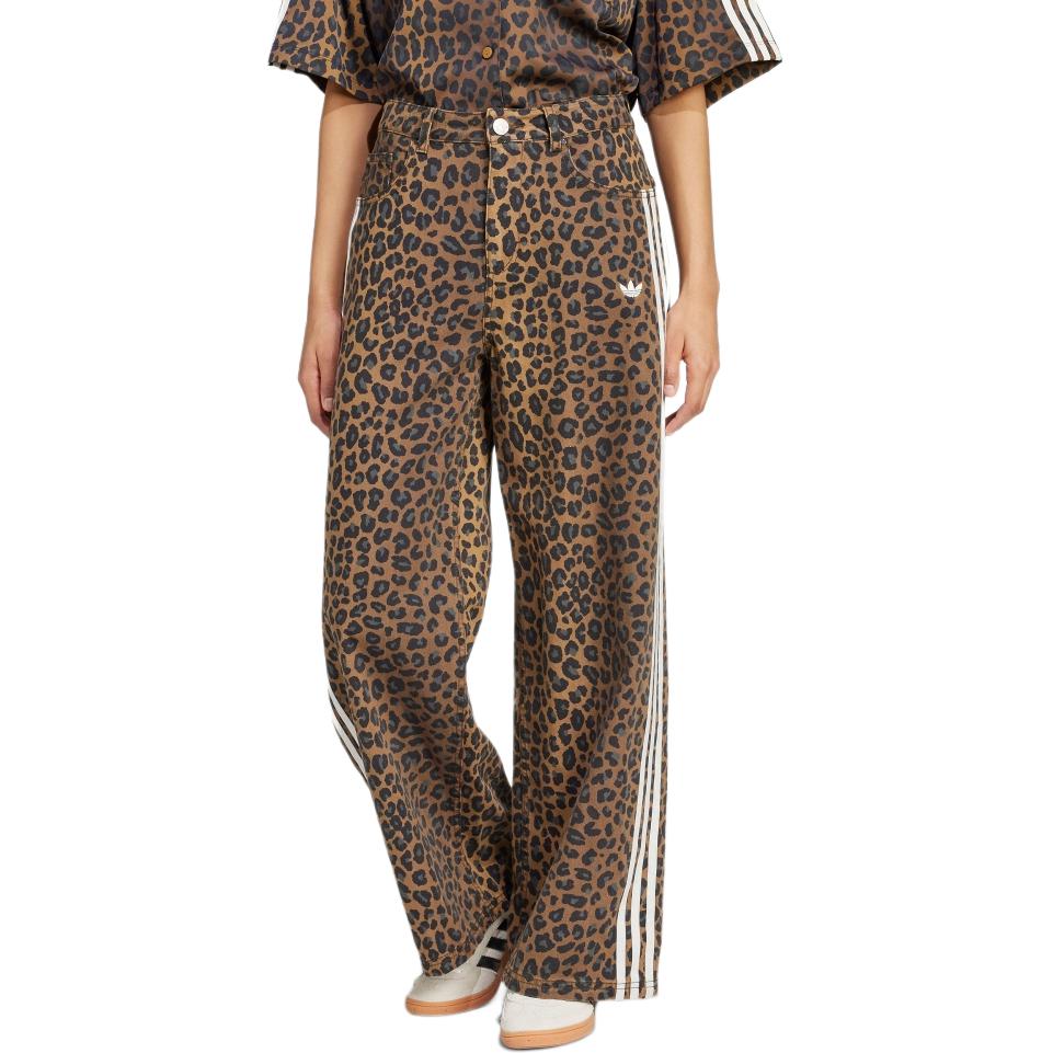 国内配送 adidas LEOPARD TRACK PANTS BRONZESTRATA Adidas Originals Casual Pants Women's Black/Bronze Strata