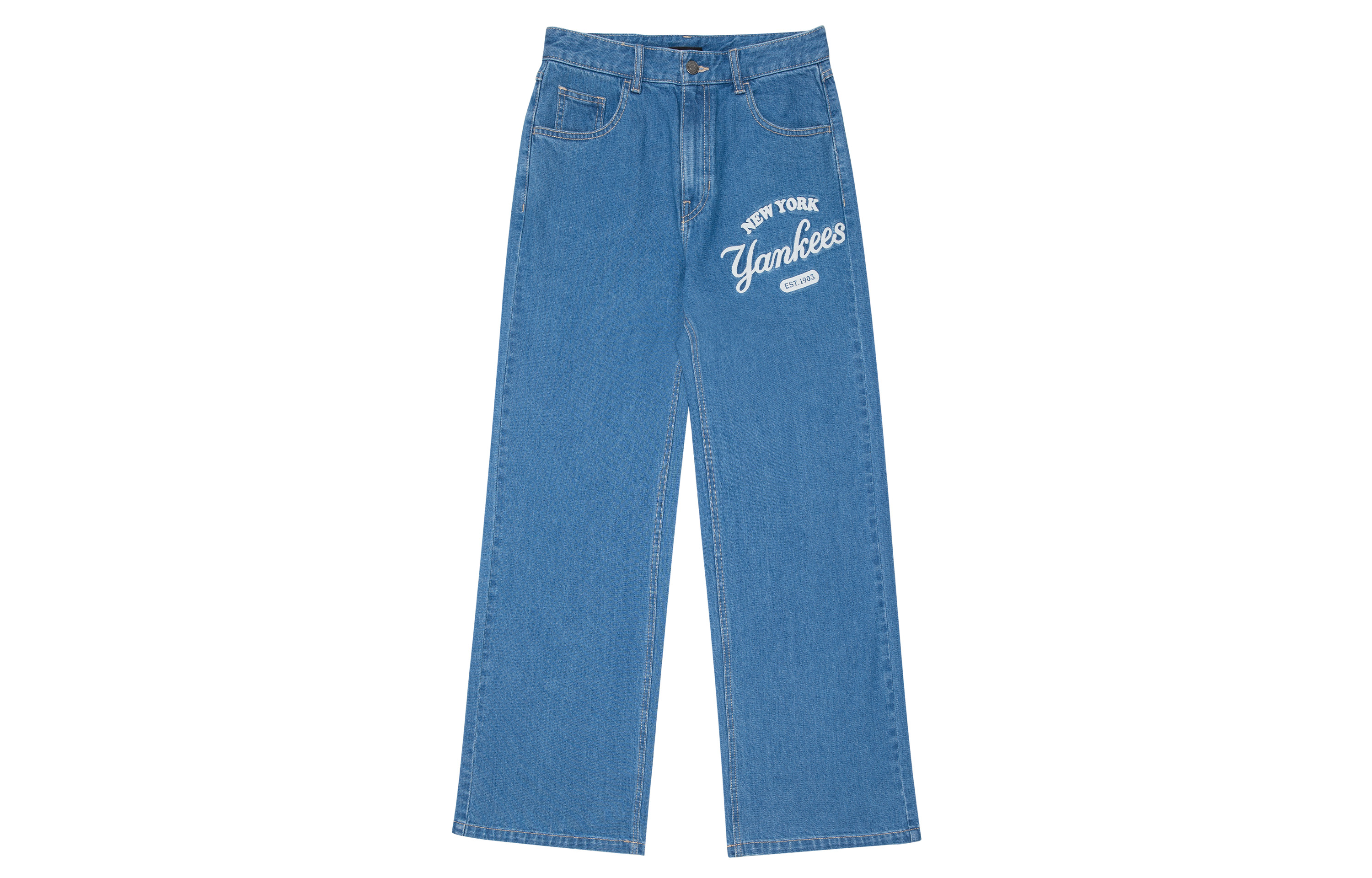 MLB New York Yankees Jeans Women's Blue XS - POIZON
