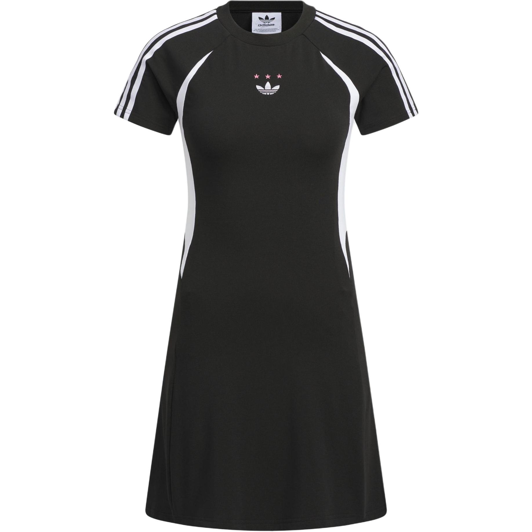 Adidas Originals Short-Sleeved Dresses Women's Black M - POIZON